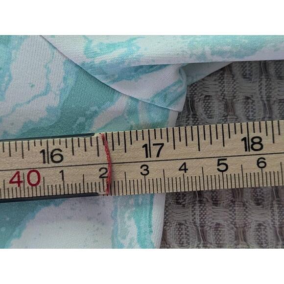 J McLaughlin Dress Women XS Turquoise White Pattern Sheath Casual Preppy Classic - Picture 11 of 14